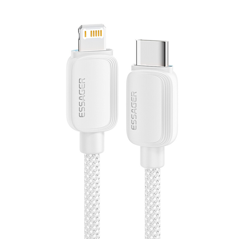 Кабель Essager Breeze USB Type-C - Ligthning (M/M), 20W, 2 м White (EXCTL-WLA02-P)