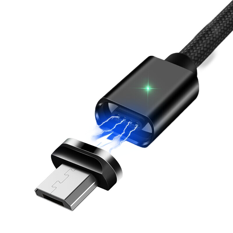 Кабель Essager Magic Power Magnetic USB - MicroUSB (M/M), 1 м Black (EXCCXM-ML01)