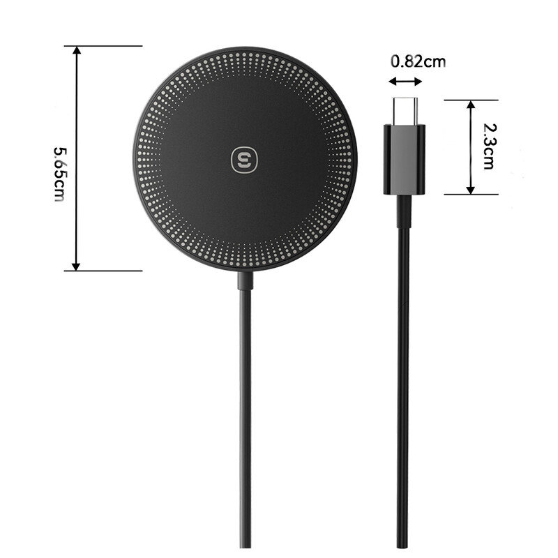 Бездротовий зарядний пристрій Essager Chengfeng 15W Black (EWXCX-CF01-Z)