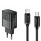 Фото - Мережевий зарядний пристрій Essager Travel Charger 20W USB-C Black (E20JSB1-SYTT1-T) + кабель USB Type-C | click.ua