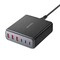 Фото - Мережевий зарядний пристрій Essager Engine 85W GaN (3xUSB-A, 3xUSB-C) Black (EZC85W-SXB0G-Z) | click.ua