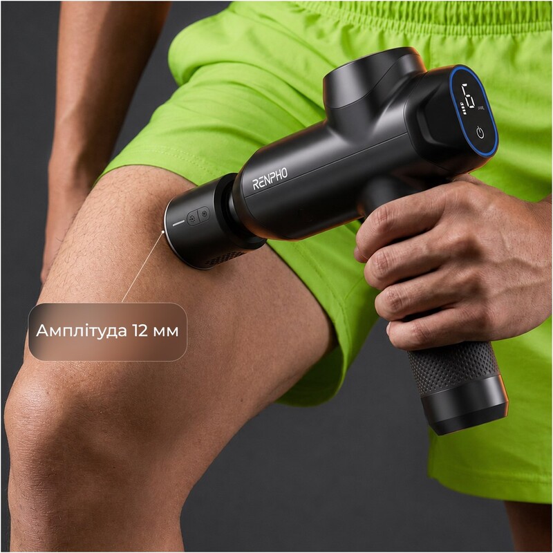 Перкуссионный массажер RENPHO Power Thermacool Massage Gun (R-C001SH-BK)