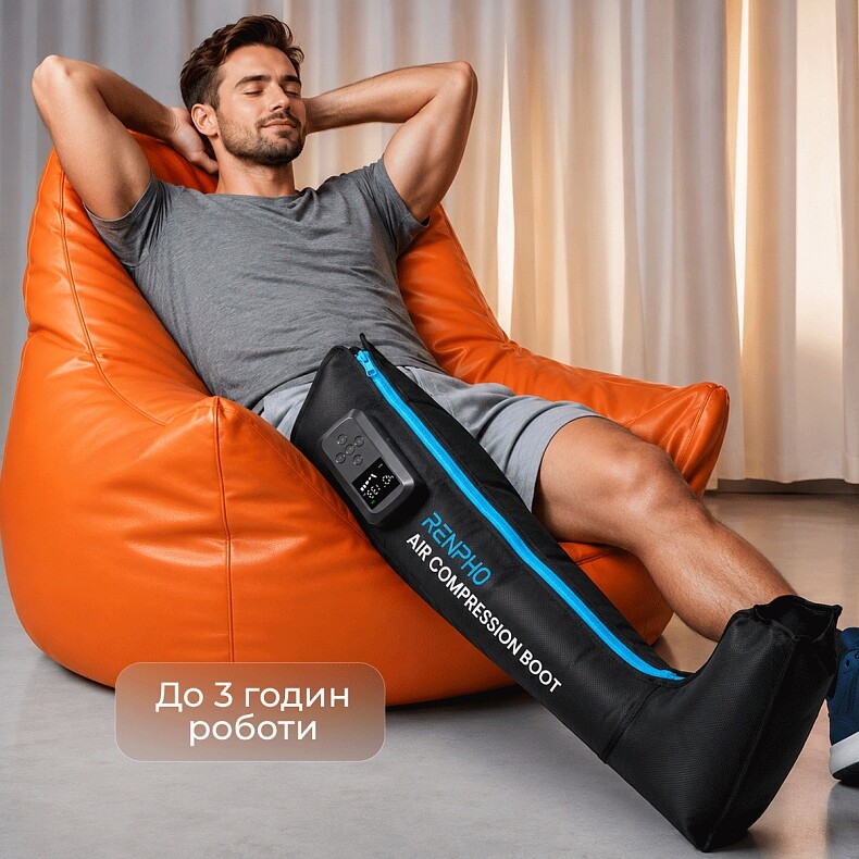 Компрессионный массажер для ног RENPHO Aeria boot Thermal (R-WML01-BK)