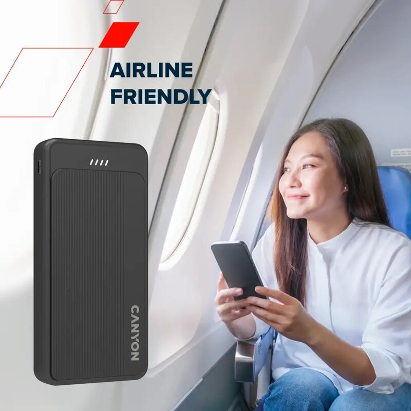 Універсальна мобільна батарея Canyon OnPower 200 20000mAh Black (CNS-CPB200B)