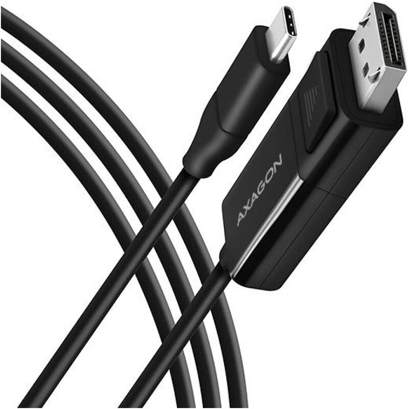Кабель-адаптер Axagon USB-C – DisplayPort 1.2 (M/M), 1.8 м, 4K/60Hz, Black (RVC-DPC)
