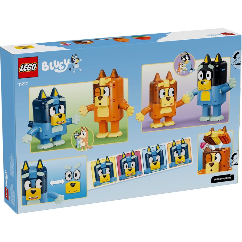 Конструктор LEGO Bluey Семья Блуи из кубиков (11217)