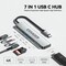 Фото - USB-хаб Essager QingHong 7 in 1 USB-C Hub (EHB07-QH0G-Z) | click.ua