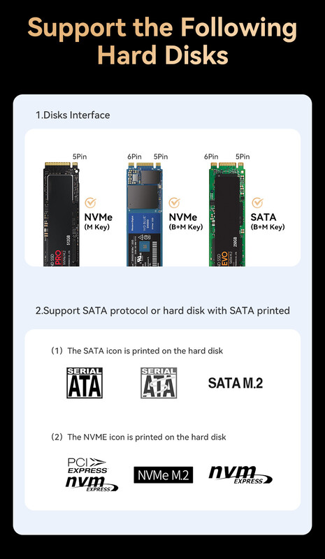 USB-хаб Essager 8 in 1 USB-C Hub with 10Gbps M.2 NVMe SSD Enclosure (EHB08-QK0G-Z)