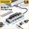 Фото - USB-хаб Essager 8 in 1 USB-C Hub with 10Gbps M.2 NVMe SSD Enclosure (EHB08-QK0G-Z) | click.ua