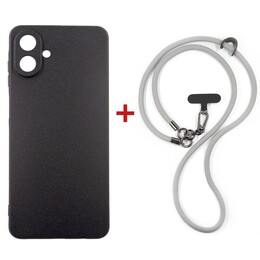 Чохол-накладка Dengos для Samsung Galaxy A07 SM-A075 Black (DG-KM-CCRB-15) + ремінець