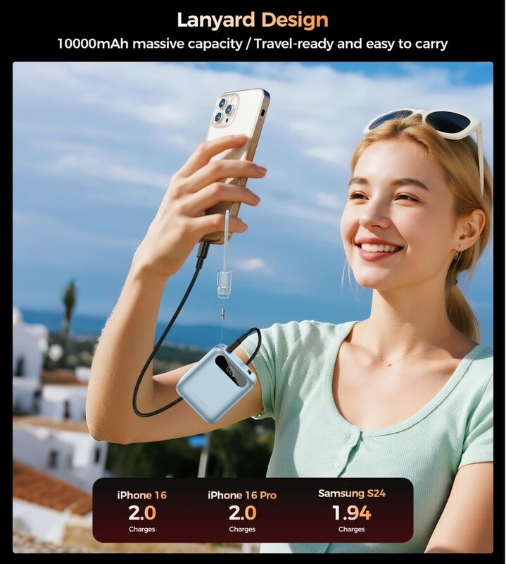 Універсальна мобільна батарея Choetech B862 10000mAh 22.5W Blue (B860-CCLBE)