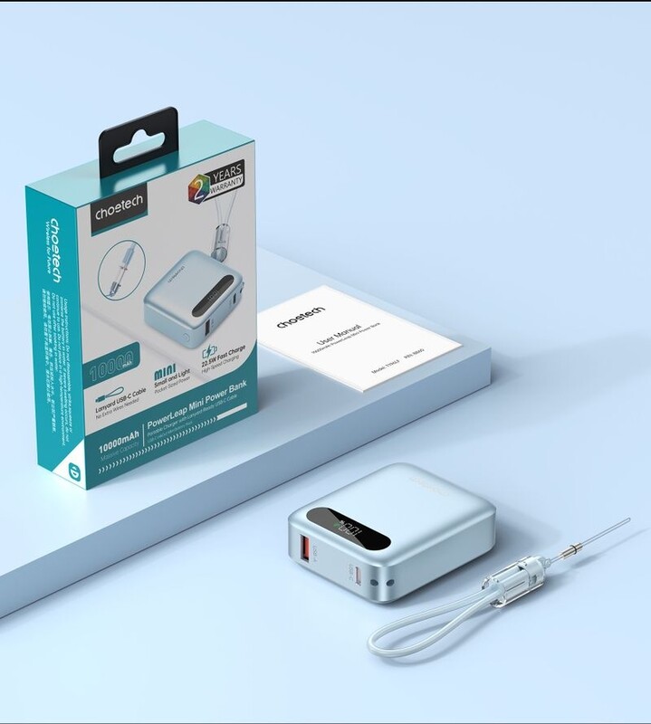 Універсальна мобільна батарея Choetech B862 10000mAh 22.5W Blue (B860-CCLBE)
