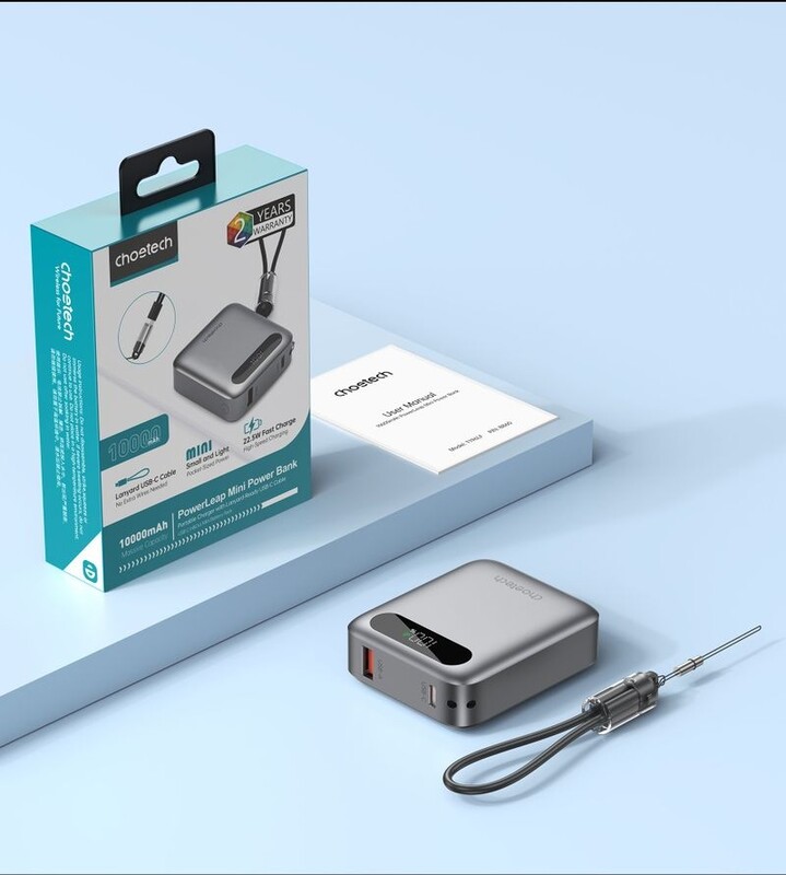 Універсальна мобільна батарея Choetech B862 10000mAh 22.5W Grey (B860-CCGY)
