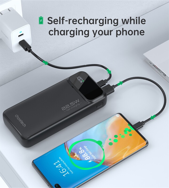 Універсальна мобільна батарея Choetech B729 20000mAh Black (B729-CCBK)