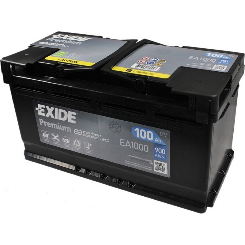 Аккумулятор автомобильный Exide SLA 100Ah 900А 12V R+ (EA1000)