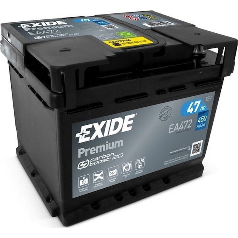 Аккумулятор автомобильный Exide SLA 47Ah 450А 12V R+ (EA472)