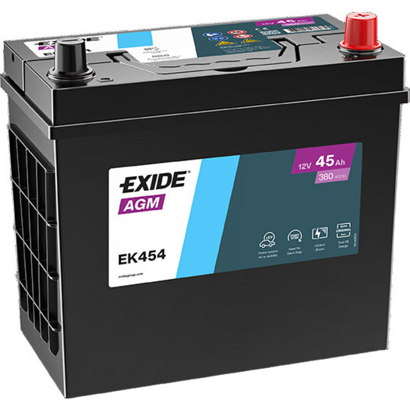 Аккумулятор автомобильный Exide AGM 45Ah 380А 12V R+ (EK454)