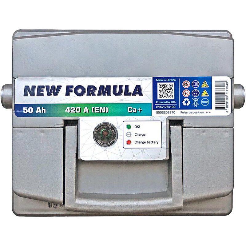 Акумулятор автомобільний New Formula Hybrid 50Ah 420А 12V L+ (5502202210)
