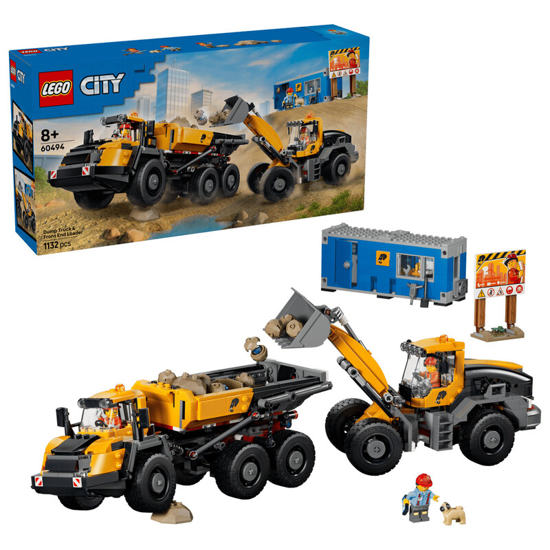 Конструктор LEGO City Самосвал и фронтальный ковшовой погрузчик (60494)