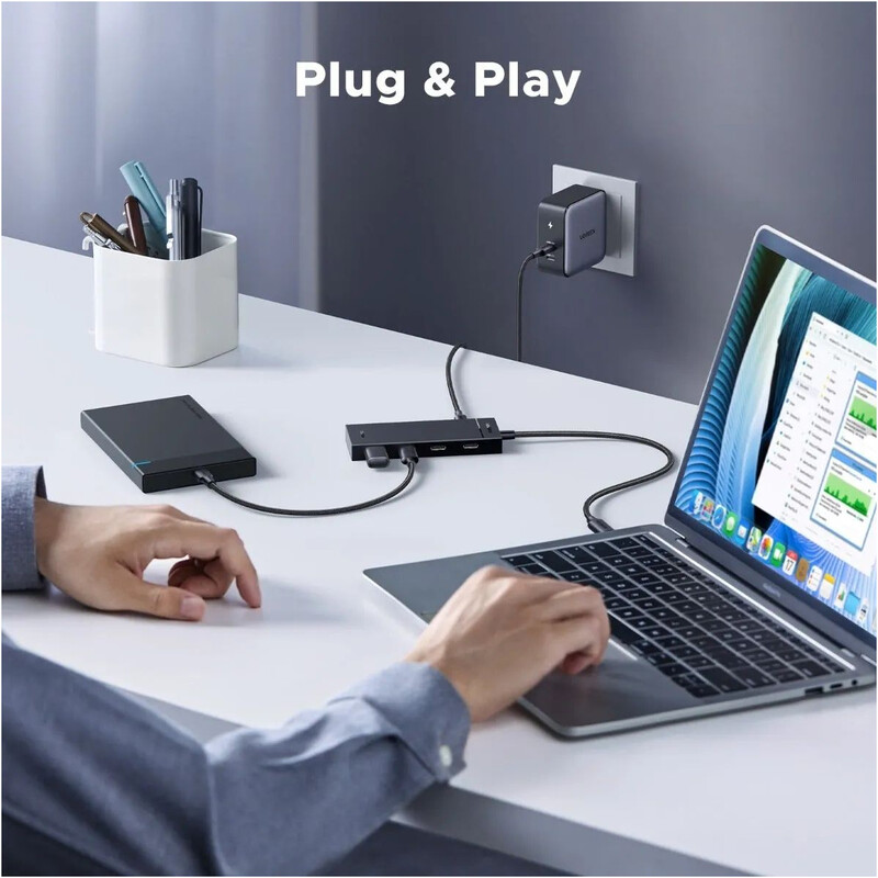 USB-хаб Ugreen CM806 USB Type-C - 4xUSB-C 3.2 Gen2 (55334)