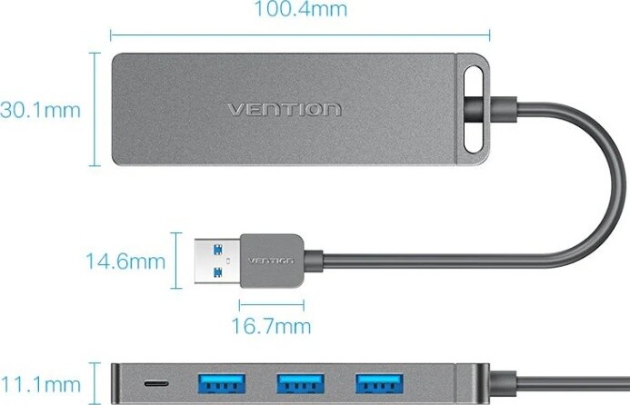 USB-хаб Vention CHLBB-SCB USB 3.0 - 4xUSB 3.0