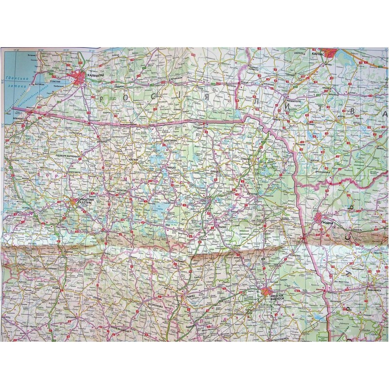 Карта автомобільних шляхів. Польща. М-б 1:700 000