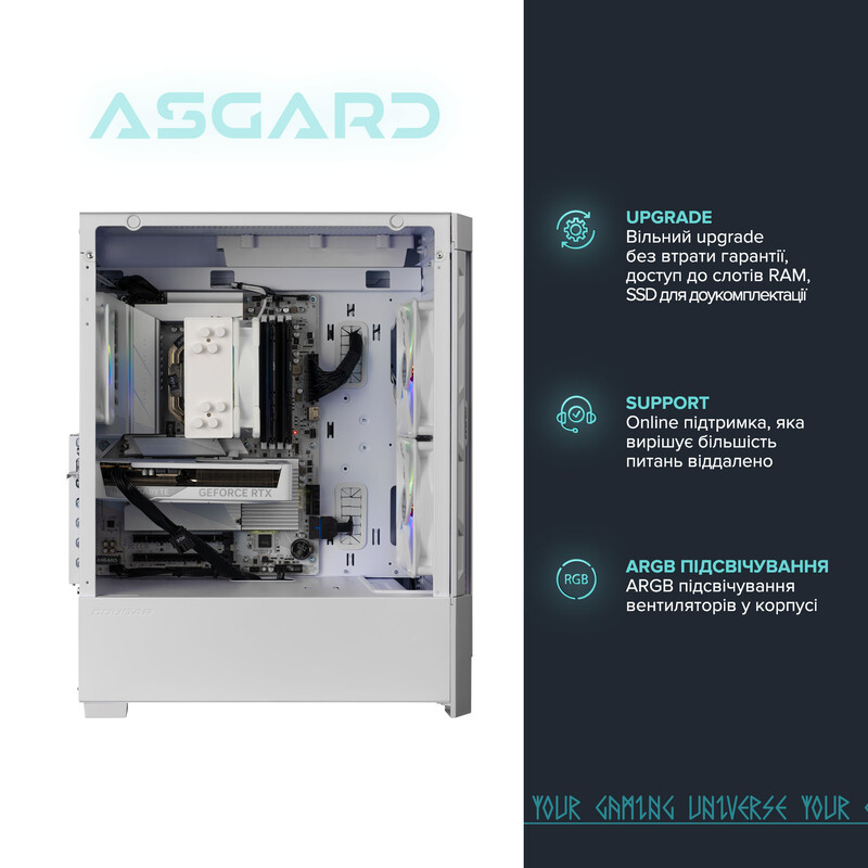 Ігровий комп`ютер ASGARD GAMER CG RTX 5060 Ti 16GB / Ryzen 5 9600X / DDR5 32GB / SSD 1TB (ASG-G-5060T16-7560)