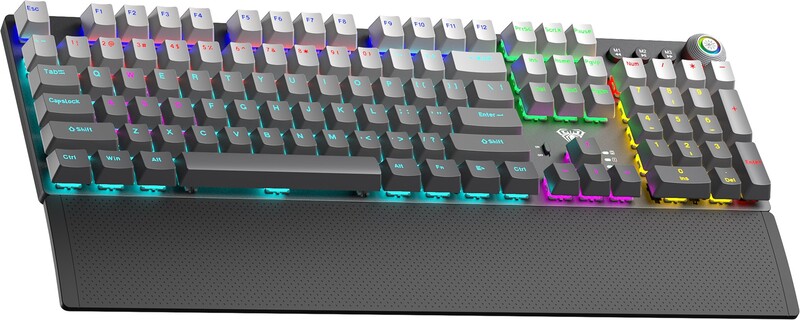 Клавіатура бездротова Aula F2088 AIR Wireless Keyboard Red Switch Black EN/UA (6978080503909)