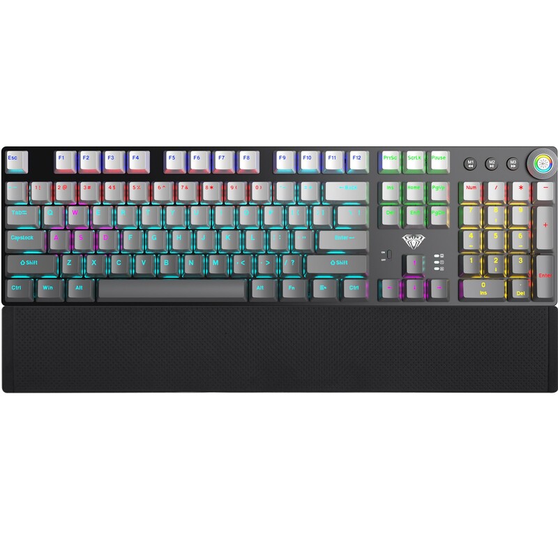 Клавіатура бездротова Aula F2088 AIR Wireless Keyboard Red Switch Black EN/UA (6978080503909)