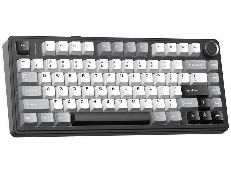Клавіатура бездротова Aula F75 HE Wireless Keyboard Dragan King Magnetic Switch Black/White, EN/UA (6978080506993)