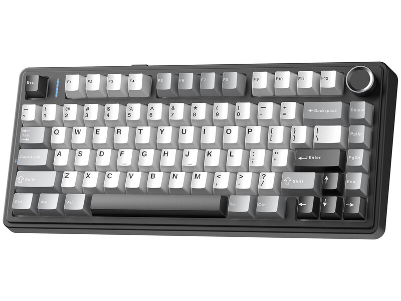 Клавіатура бездротова Aula F75 HE Wireless Keyboard Dragan King Magnetic Switch Black/White, EN/UA (6978080506993)