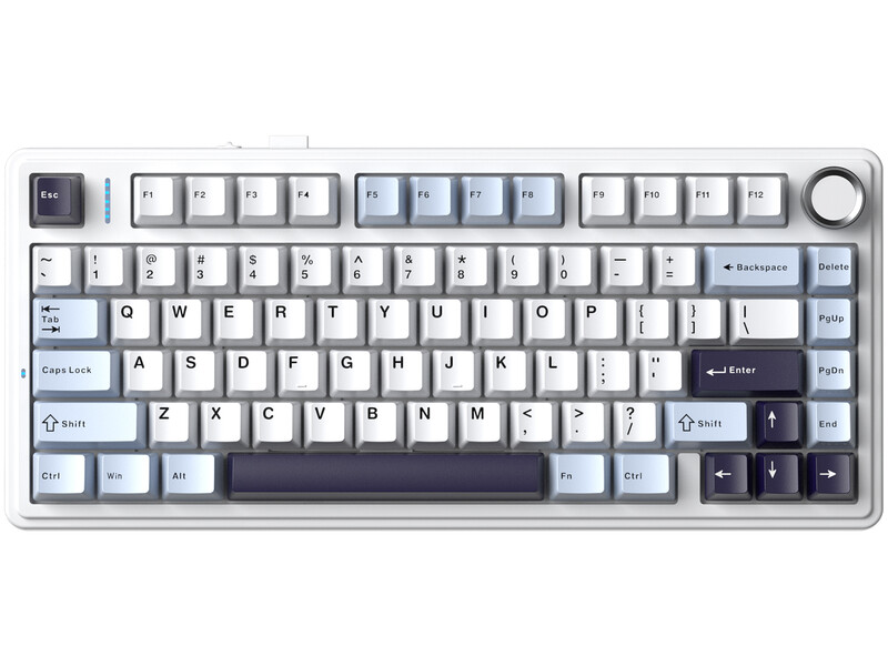 Клавіатура бездротова Aula F75 HE Wireless Keyboard Dragan King Magnetic Switch Black/White, EN/UA (6978080506993)
