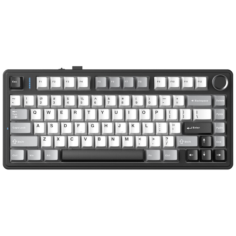 Клавіатура бездротова Aula F75 HE Wireless Keyboard Dragan King Magnetic Switch Black/White, EN/UA (6978080506993)