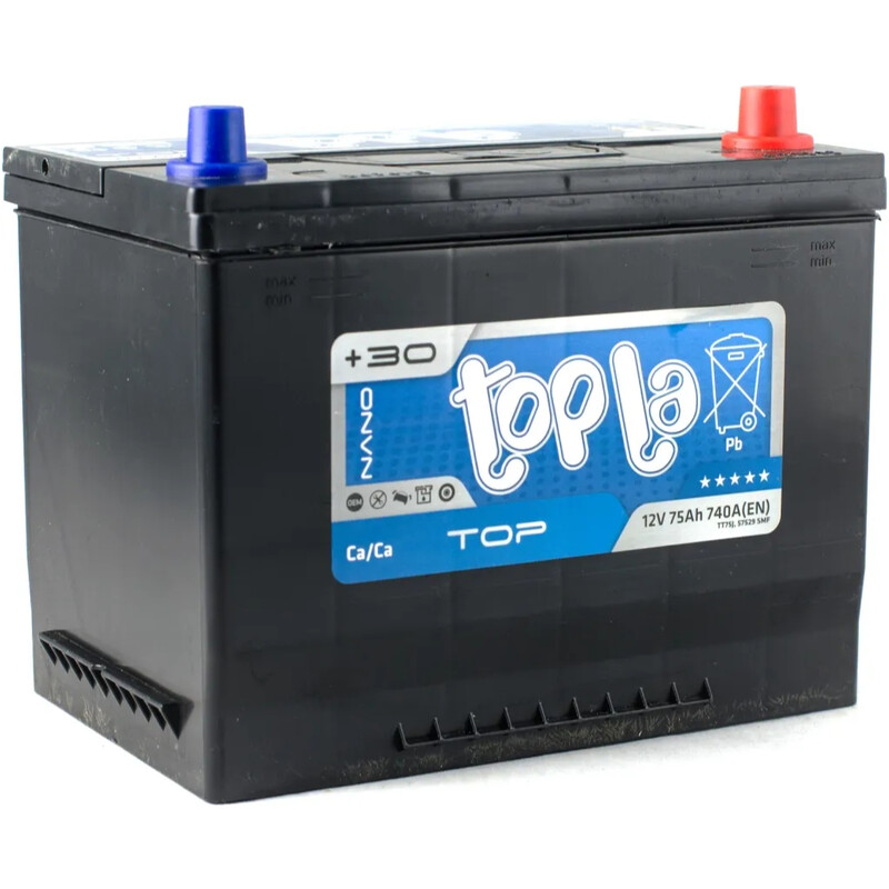 Акумулятор автомобільний Topla Ca/Ca 75Ah 740А 12V R+ (118 875)