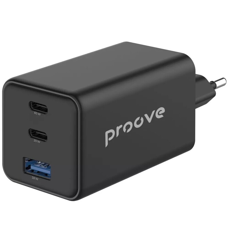 Сетевое зарядное устройство Proove Pocket GaN 65W Black (WCPG65121201)