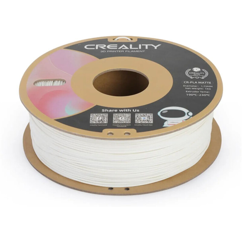 Филамент пластик Creality для 3D-принтера Creality 1.75 мм 1 кг, белый (3301010296)
