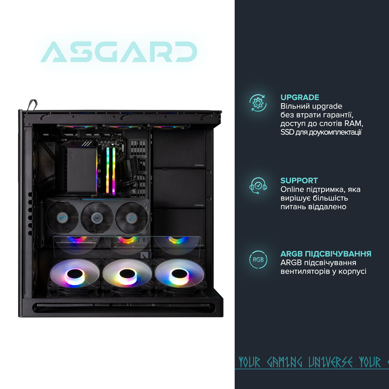 Компьютер ASGARD CREATOR RTX 5080 / Ryzen 9 9900X / DDR5 32GB / SSD 2TB (ASG-C-5080-7855)