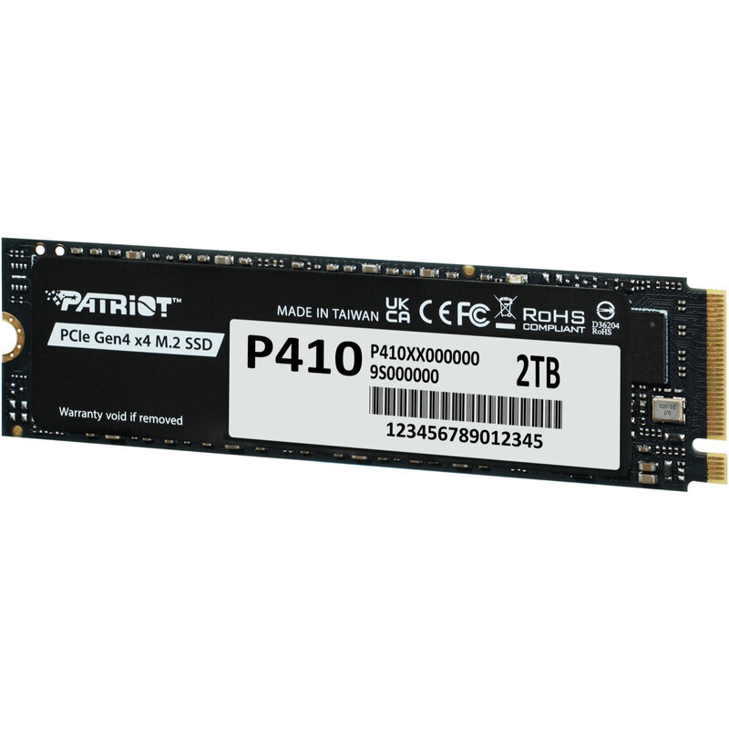 Накопитель SSD 2TB Patriot P410 M.2 2280 PCIe 4.0 x4 3D NAND TLC (P410P2TBM28H)