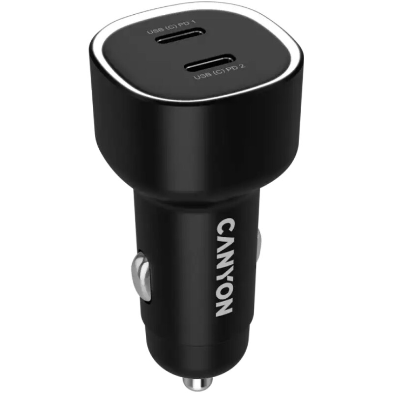 Автомобильний зарядний пристрій Canyon OnDrive 60 Black (CNE-CCABR3CC)