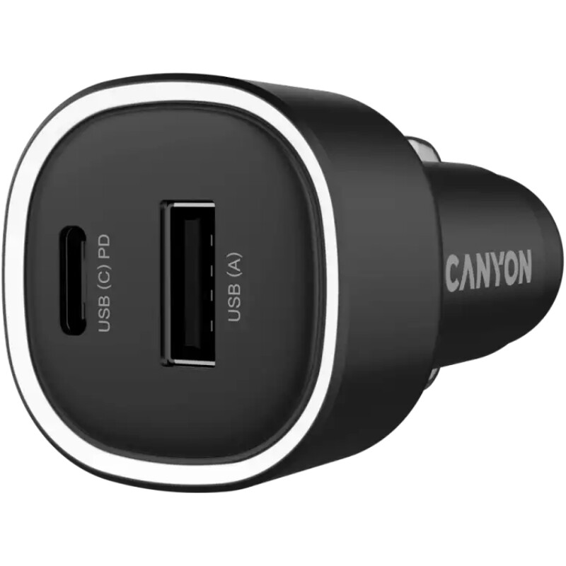 Автомобильний зарядний пристрій Canyon OnDrive 48 Black (CNE-CCABR3AC)