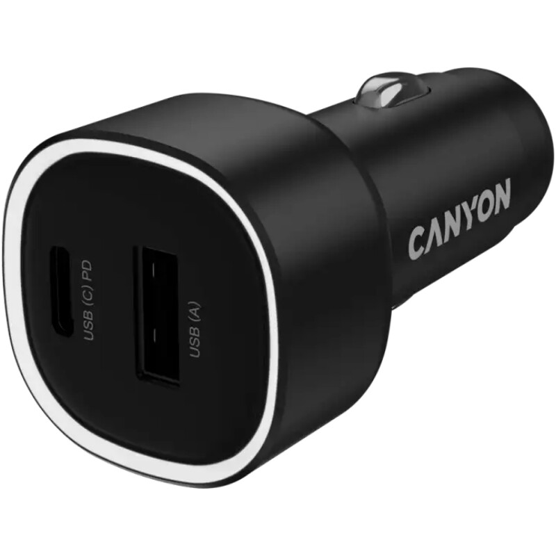 Автомобильний зарядний пристрій Canyon OnDrive 48 Black (CNE-CCABR3AC)