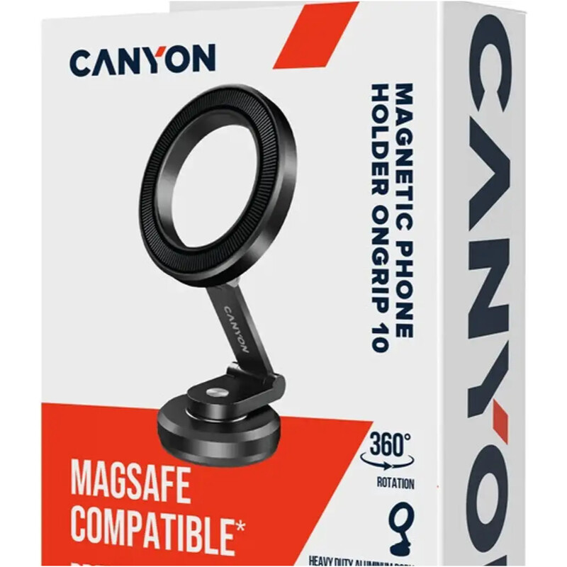 Тримач автомобільний Canyon OnGrip 10 Black (CNS-CCHM10)