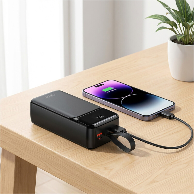 Універсальна мобільна батарея XO PR298 30000mAh Black