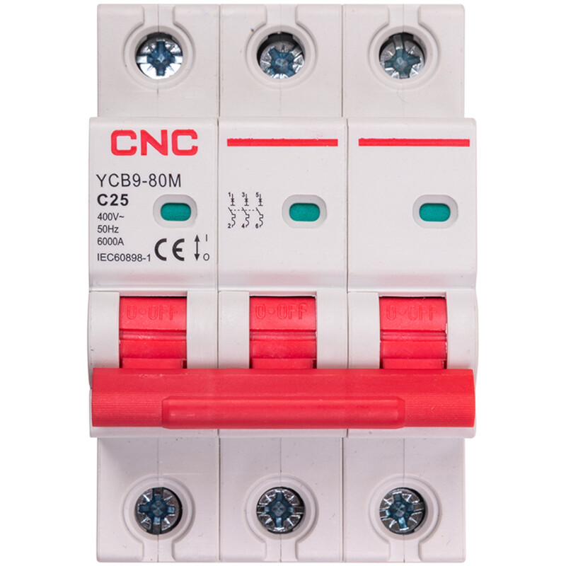 Модульный автоматический выключатель CNC Electric YCB9-80M 3P C25 6000A 230/400V (NV821549)