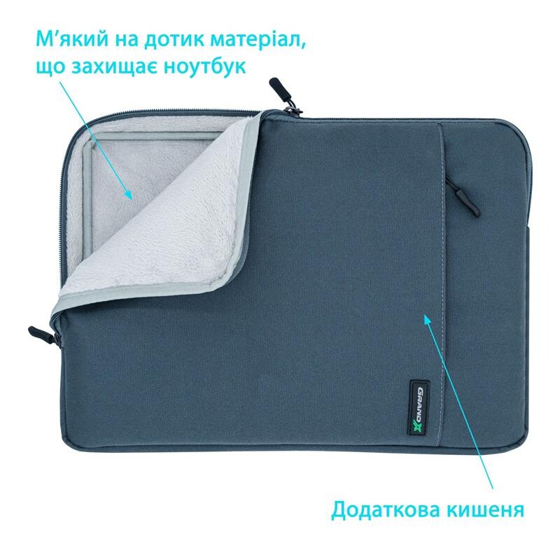 Чехол для ноутбука Grand-X SL-15D 15.6" Dark Grey