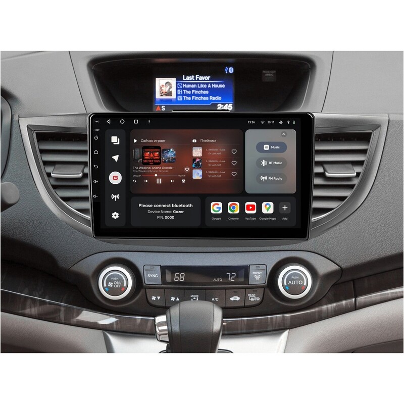 Штатная магнитола Gazer T6010 Pro для Honda CR-V4 (RM, RE) 2011-2018 (T6010-RM/E-PRO)
