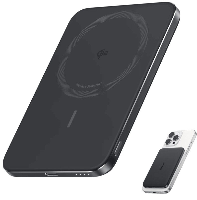 Универсальная мобильная батарея Anker Nano MagGo Slim 5000mAh 20W Black (A1665H11)
