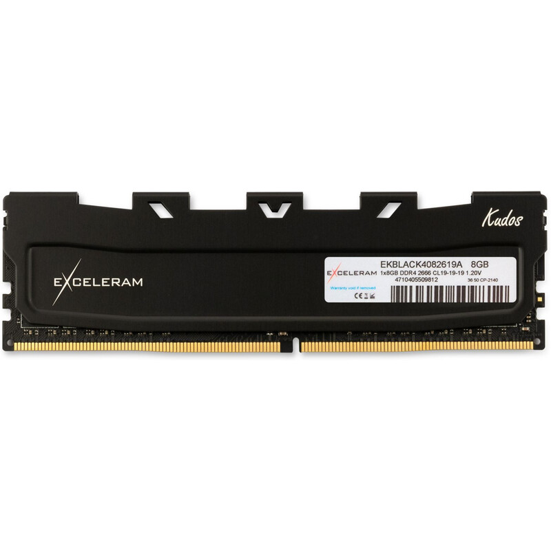Модуль памяти DDR4 8GB/2666 eXceleram Black Kudos (EKBLACK4082619A)