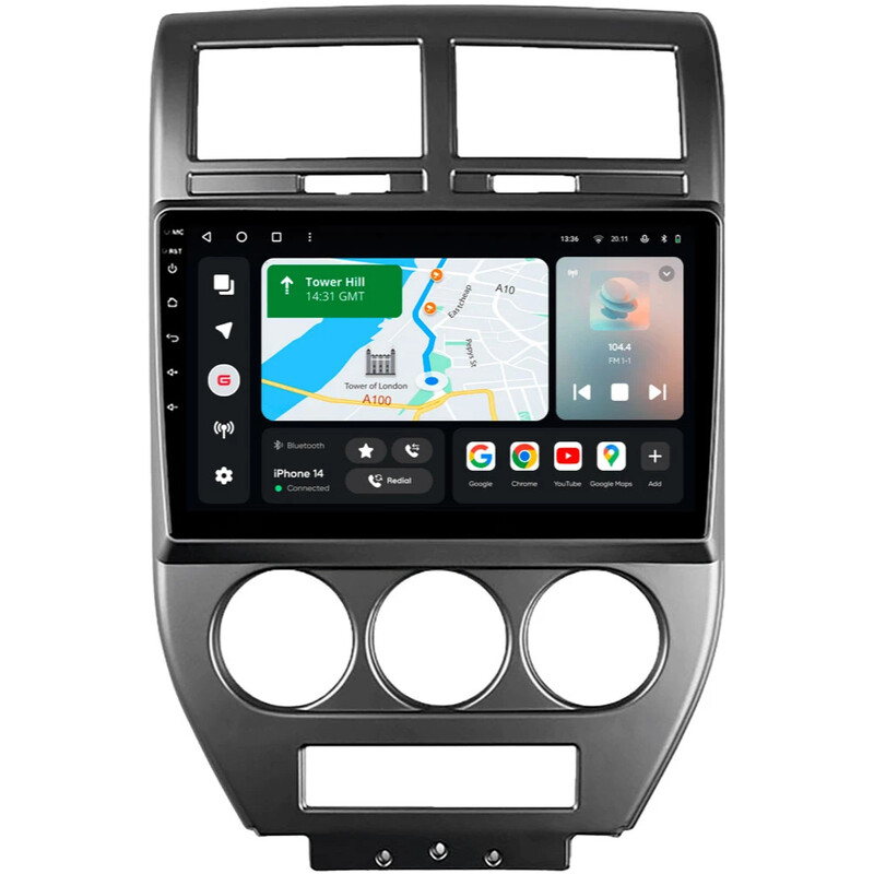 Штатная магнитола Gazer T6010 Pro для Jeep Compass I (MK49) 2006-2010 (T6010-MK49-PRO)