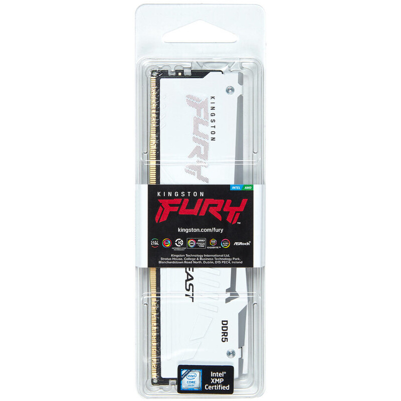 Модуль памяти DDR5 16GB/5600 Kingston Fury Beast RGB White (KF556C40BWA-16)